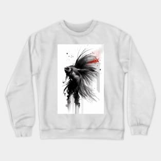 Angel Fish Ink Painting Crewneck Sweatshirt